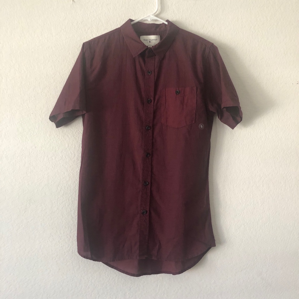 Maroon S/S Button Down
